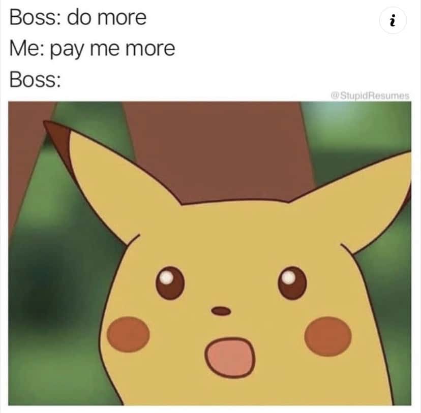 Surprised Pikachu meme shocked when asked to pay more