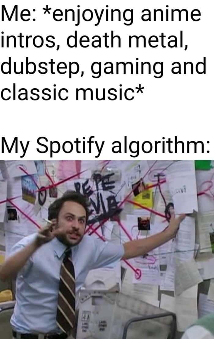 Pepe silvia meme sorting messy spotify music tastes