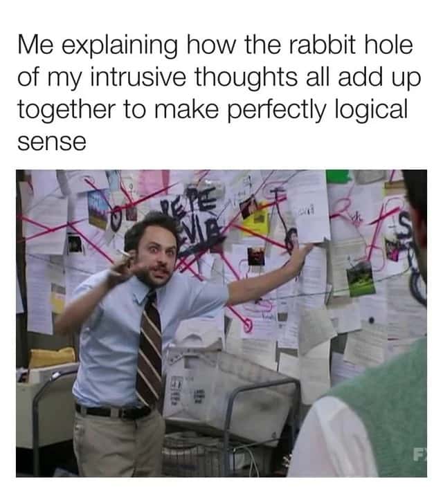 Pepe silvia meme explaining intrusive thoughts make sense