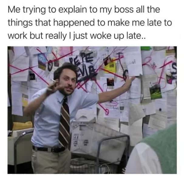 Pepe Silvia meme making up late excuses to boss