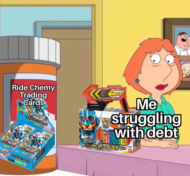 Lois Griffin Pills Meme Struggling With Debt Over Chemy Cards