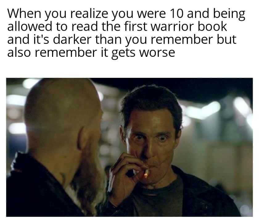 Matthew McConaughey smoking meme shocked realizing warrior book is darker