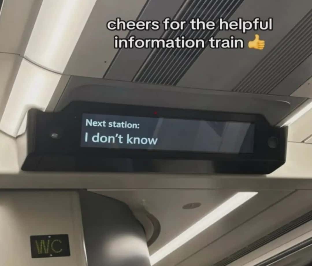Funny Train Meme: "Next Station: I Don't Know" Glitch Explained