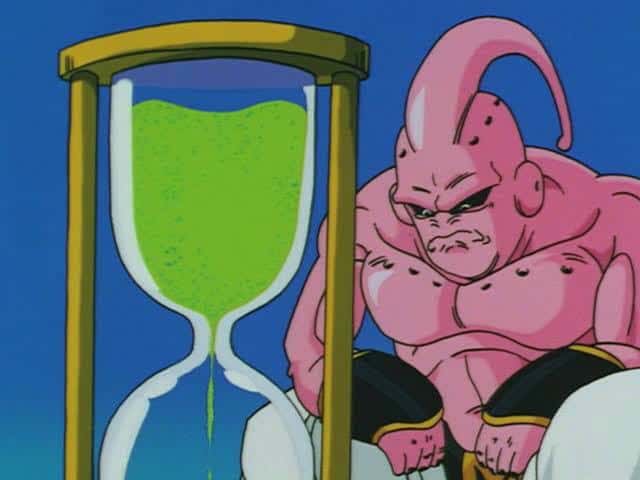 Majin buu waiting meme template