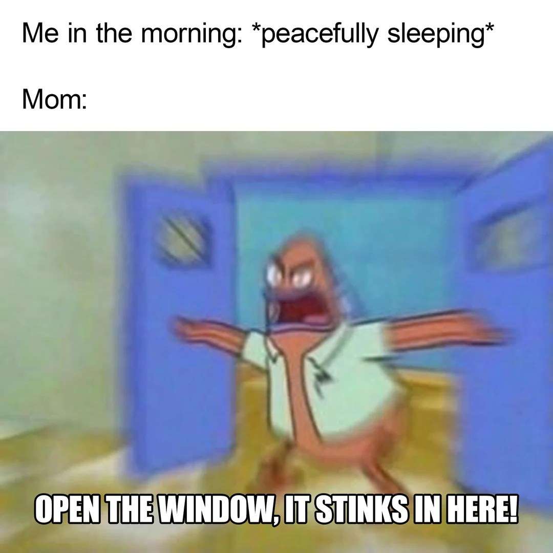SpongeBob SquarePants Meme: Open The Window It Stinks In Here