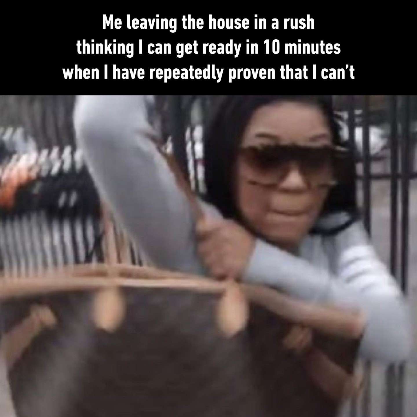 Panic Meme: Rushing to Leave House in 10 Minutes