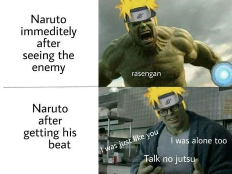 Naruto Rasengan Vs Talk No Jutsu Meme