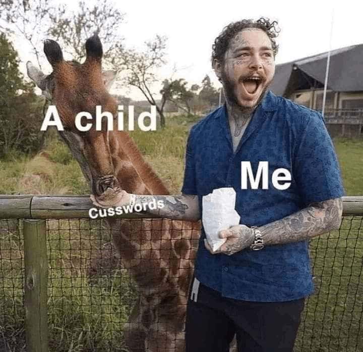 Cusswords Meme: Trying to feed a child cusswords