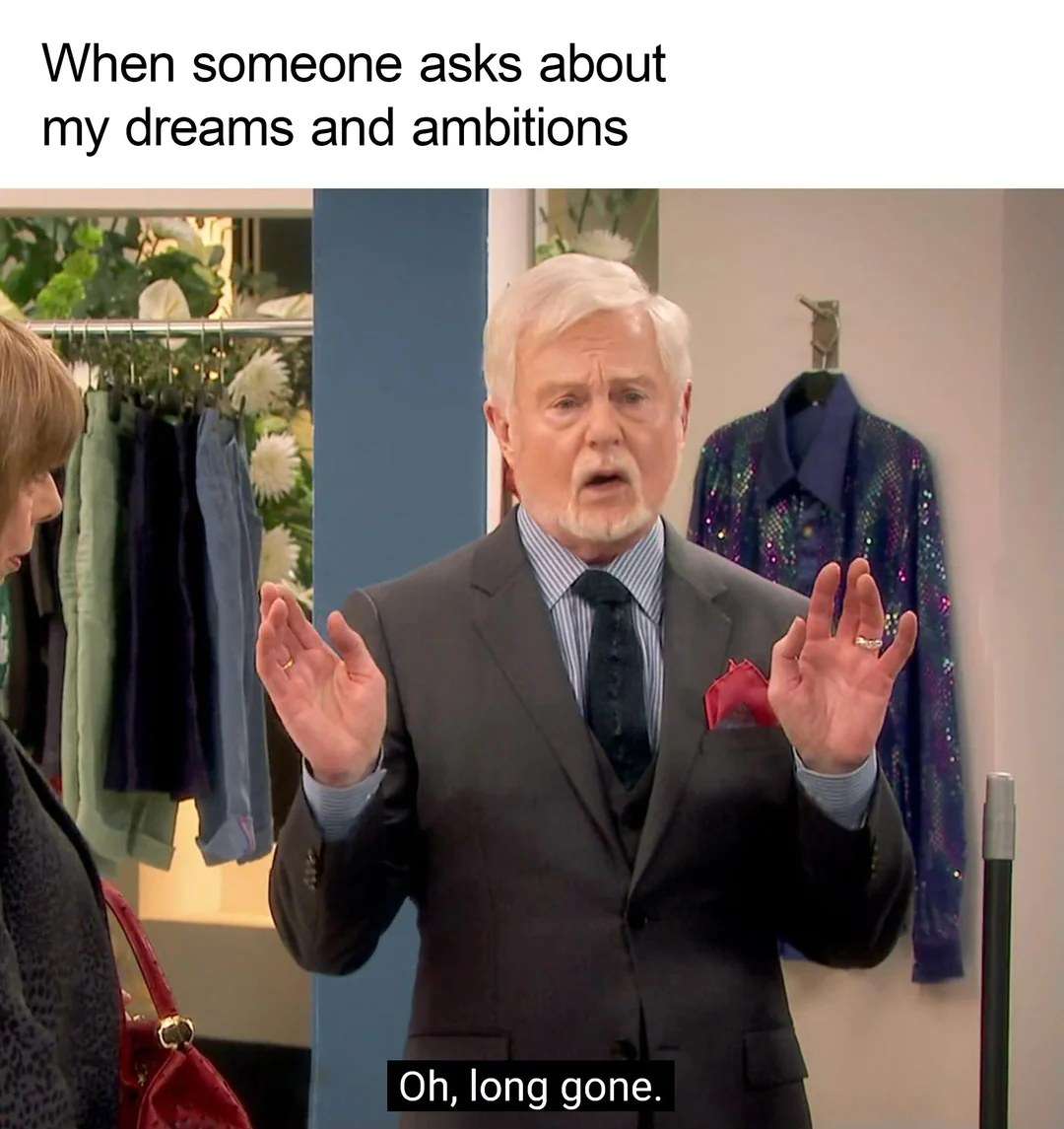 Dreams Ambitions Meme: When Someone Asks About My Dreams & Ambitions
