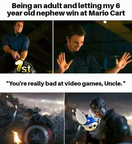 Uncle Lets Nephew Win Mario Cart Then Gets Roasted