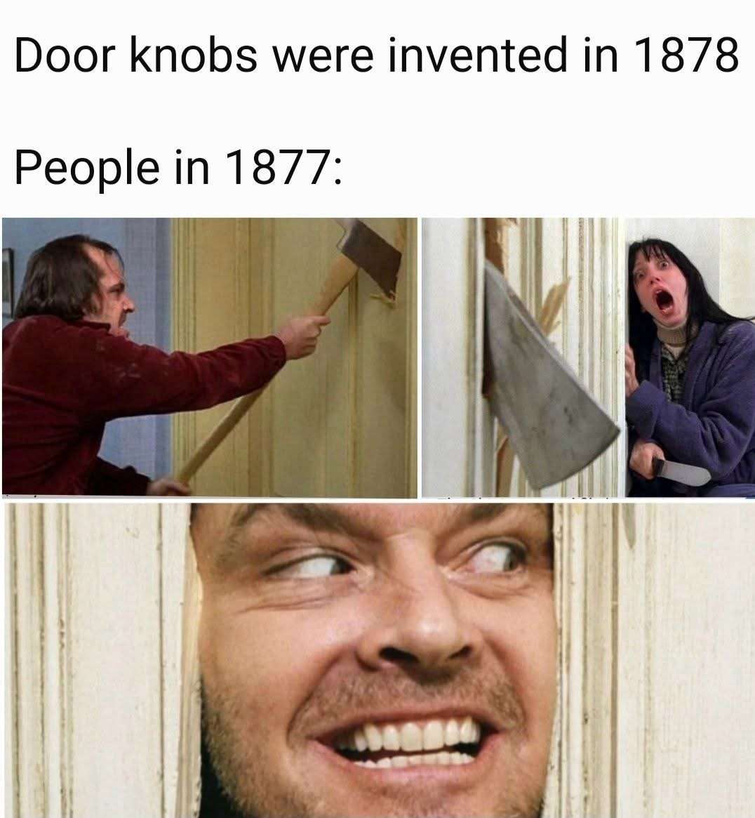 The Shining Door Knob Meme: People In 1877 React