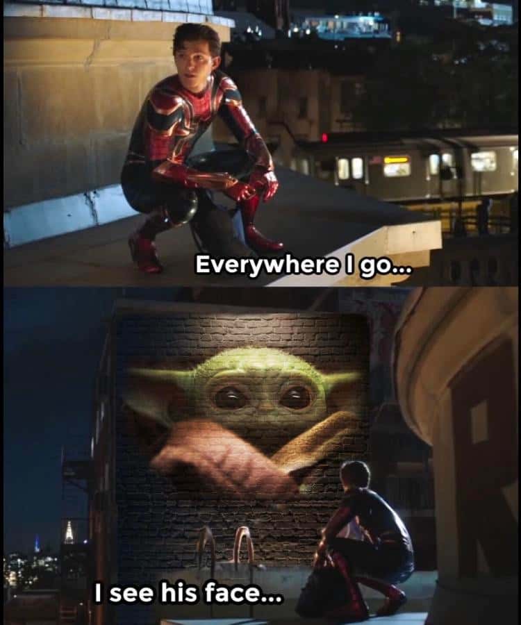 Spider-Man Meme: Everywhere I Go I See Baby Yoda Spider-Man Meme: Everywhere I Go I See Baby Yoda