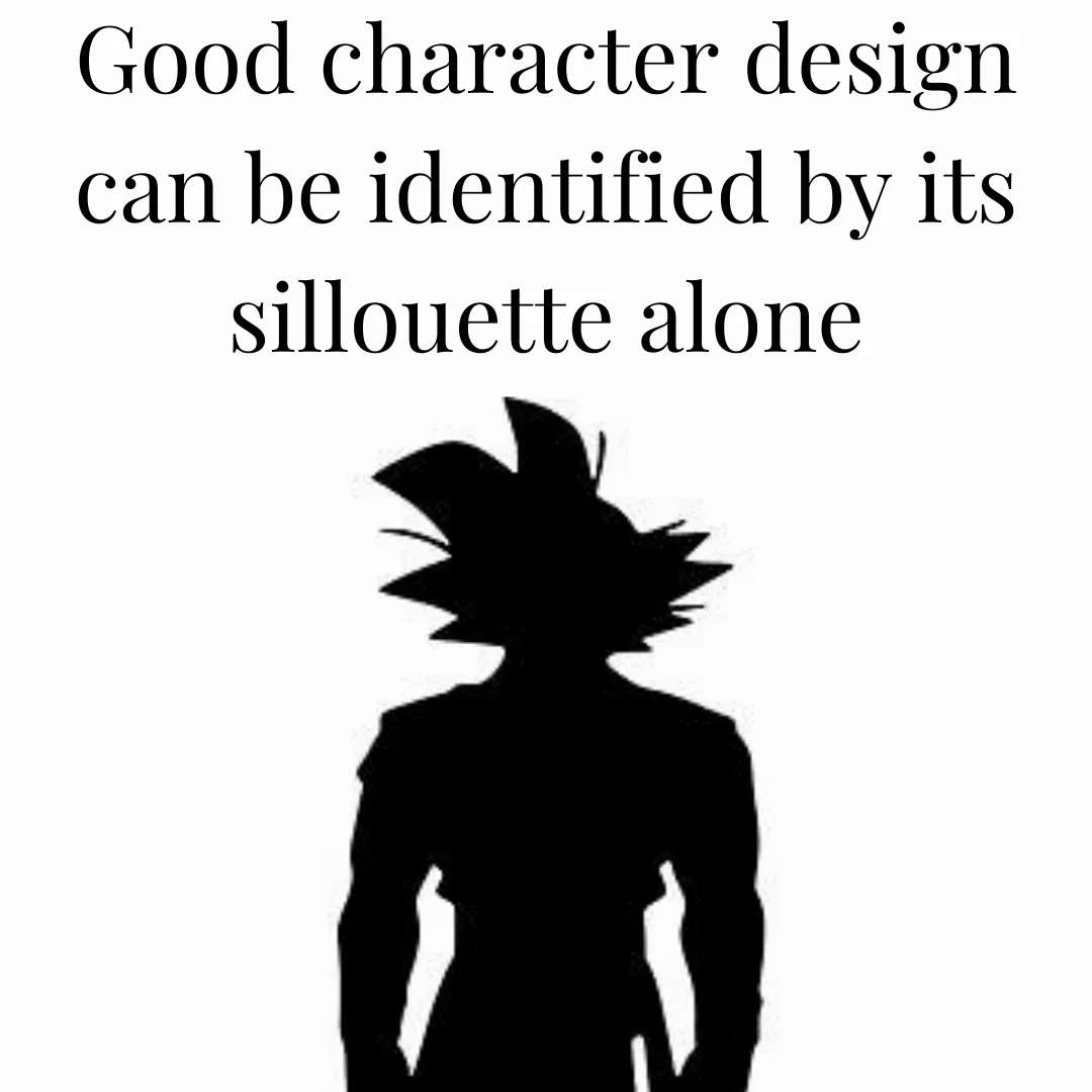 Dragon ball goku silhouette meme about iconic character design