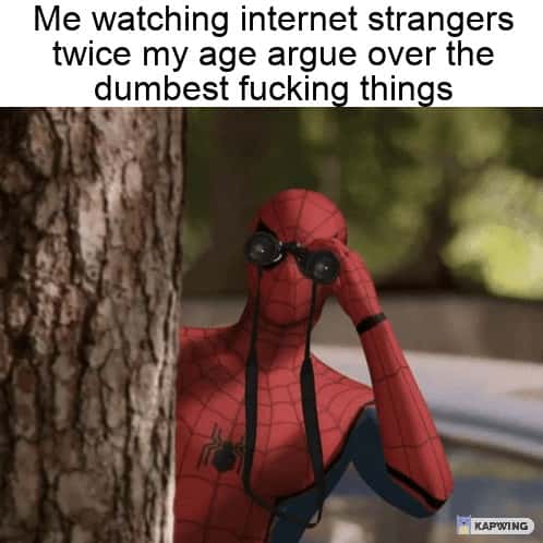Me watching older people argue online meme