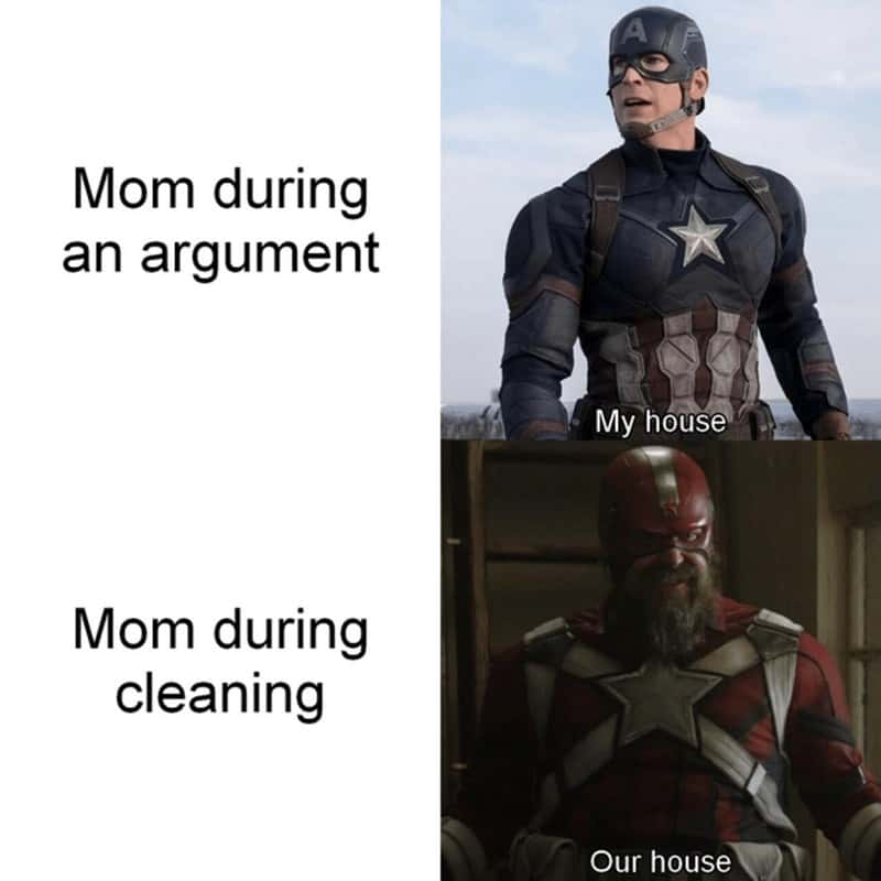 Captain America My House Our House Mom Meme