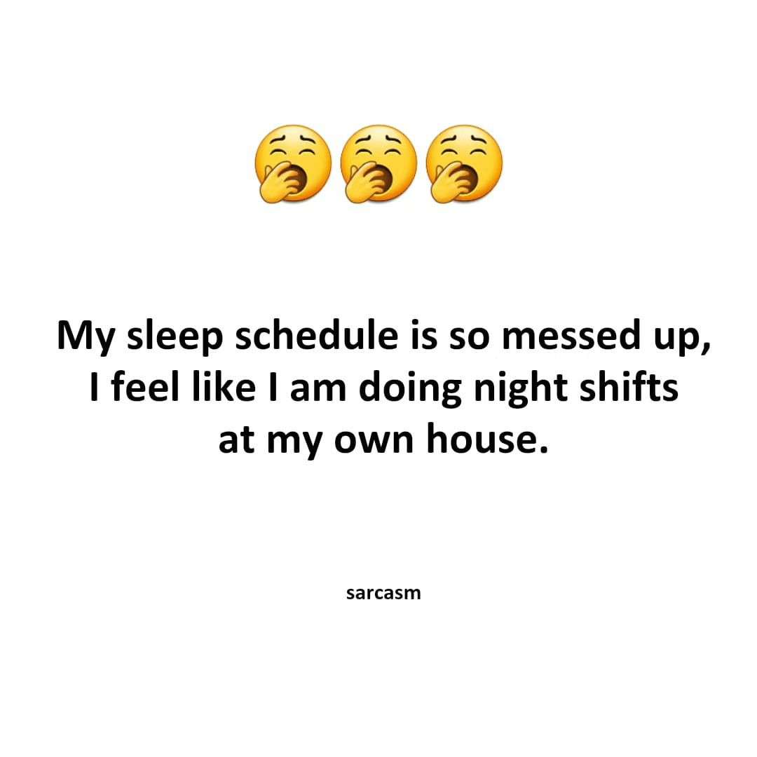 Sleep schedule meme about feeling like working night shifts at home