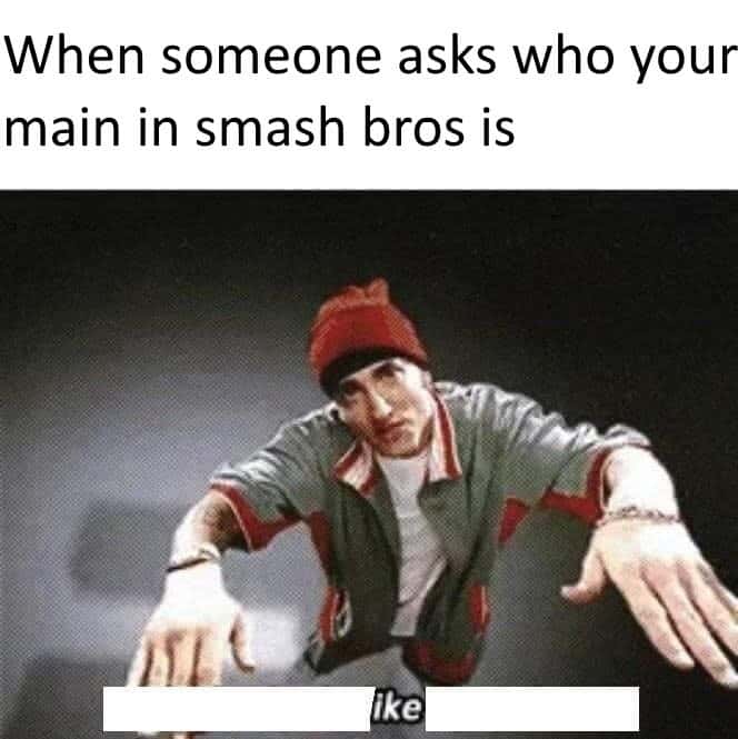 Now This Looks Like a Job For Me: Eminem meme for smash bros players