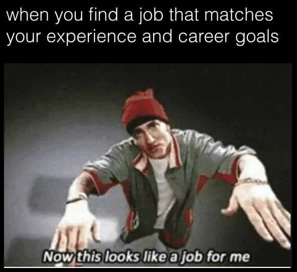 Now This Looks Like a Job For Me: Now this looks like a job for me Eminem job search meme