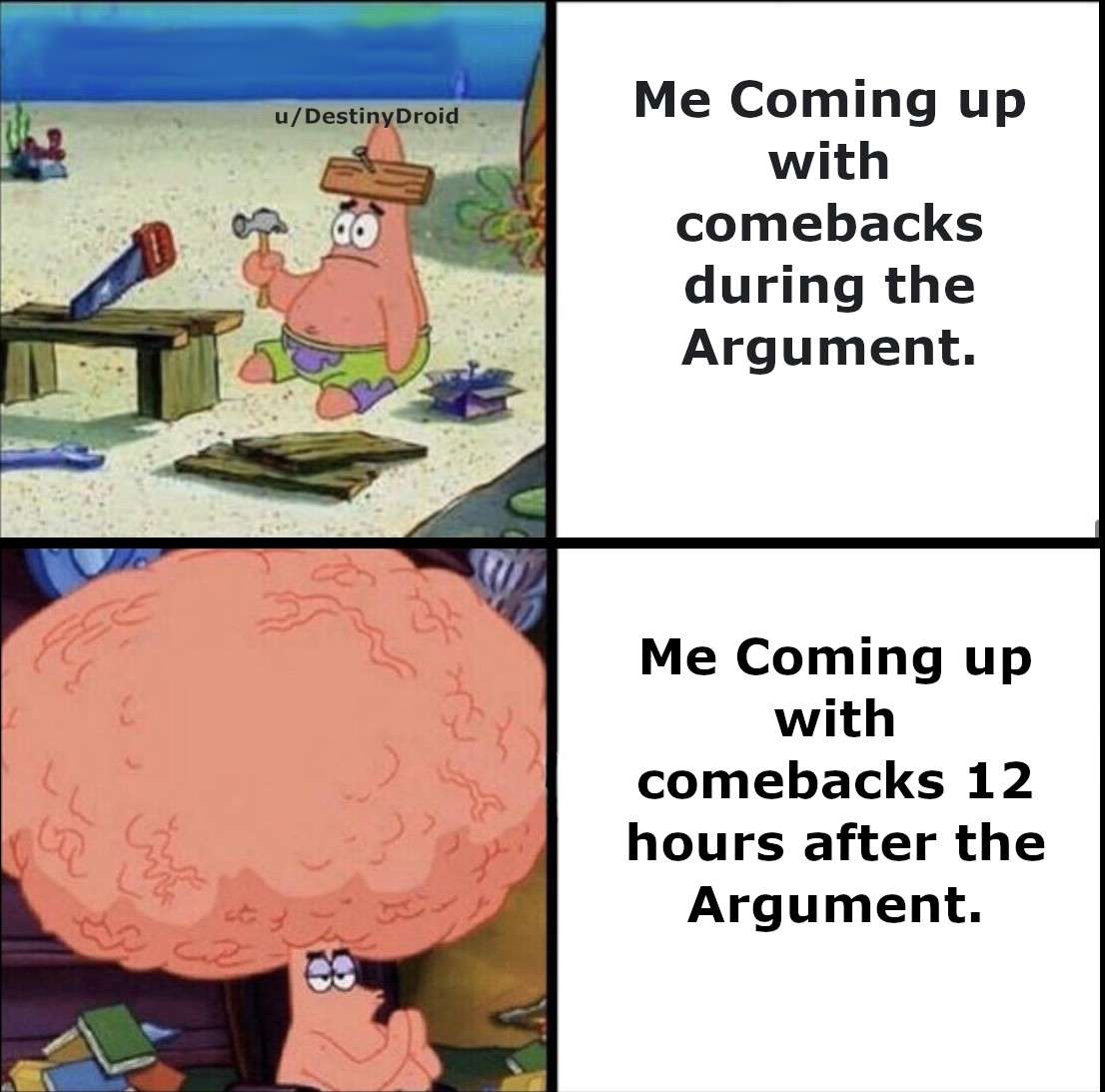 Patrick Star Meme: Comeback Ideas Too Late Patrick Star Meme: Comeback Ideas Too Late