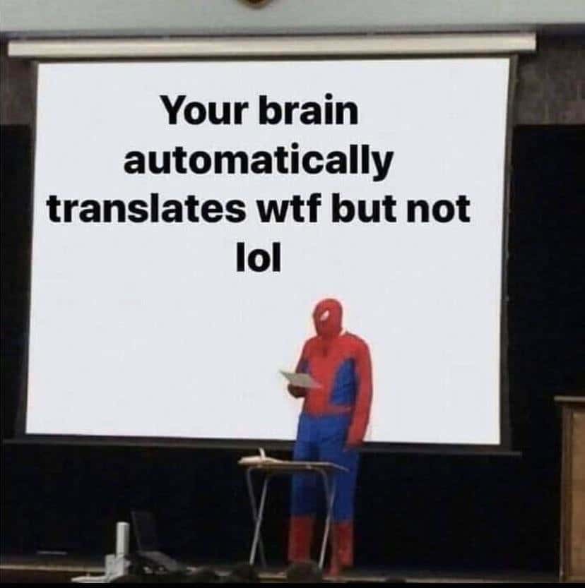 Spider-Man Presentation Meme about internet slang translation Spider-Man Presentation Meme about internet slang translation