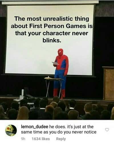 Spider-Man Presentation Meme about FPS games realism Spider-Man Presentation Meme about FPS games realism