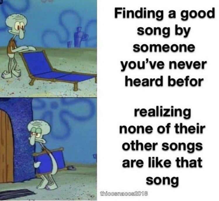 Squidward Chair Meme About One Hit Wonder Songs