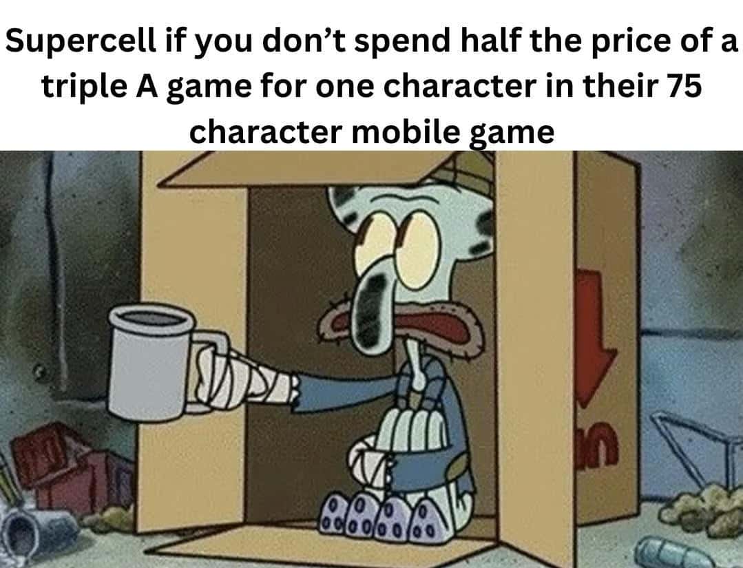 Squidward Spare Change: Gamer Meme Supercell Character Price