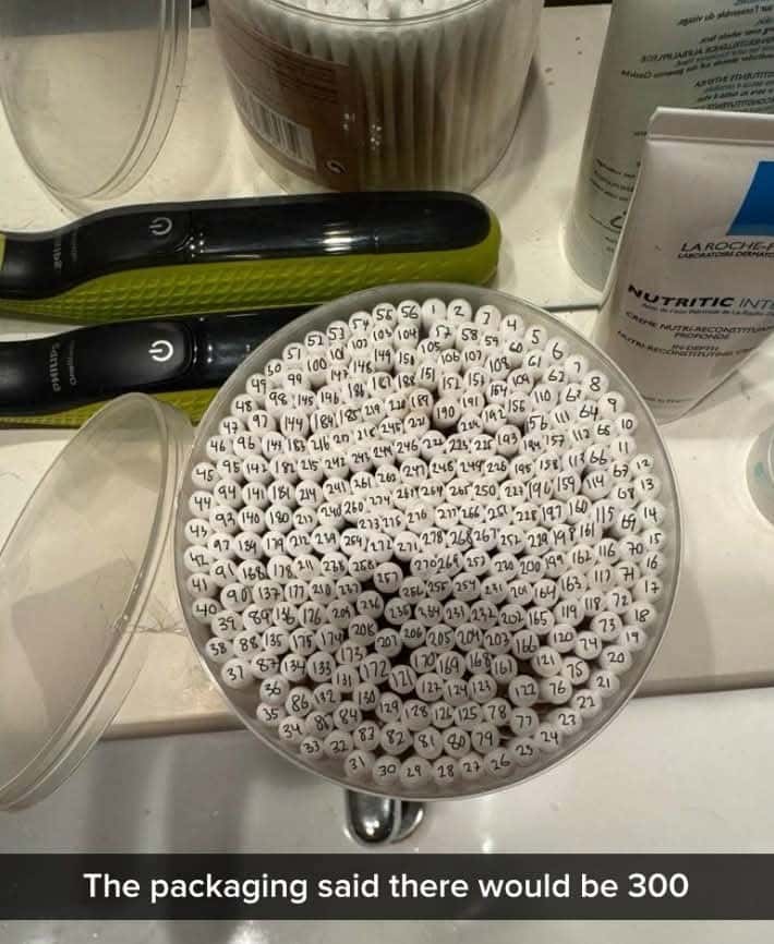 Q Tip False Advertising Meme: Only 278 Q Tips In The Box