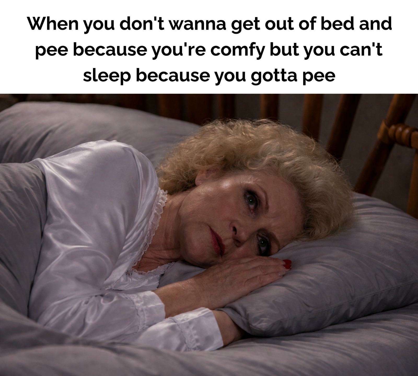 Comfy Bed Vs Bladder Struggle Relatable Meme