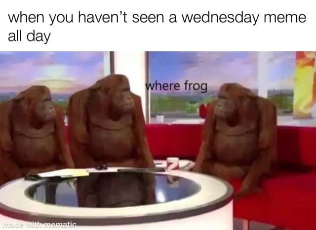 Where banana meme no wednesday meme