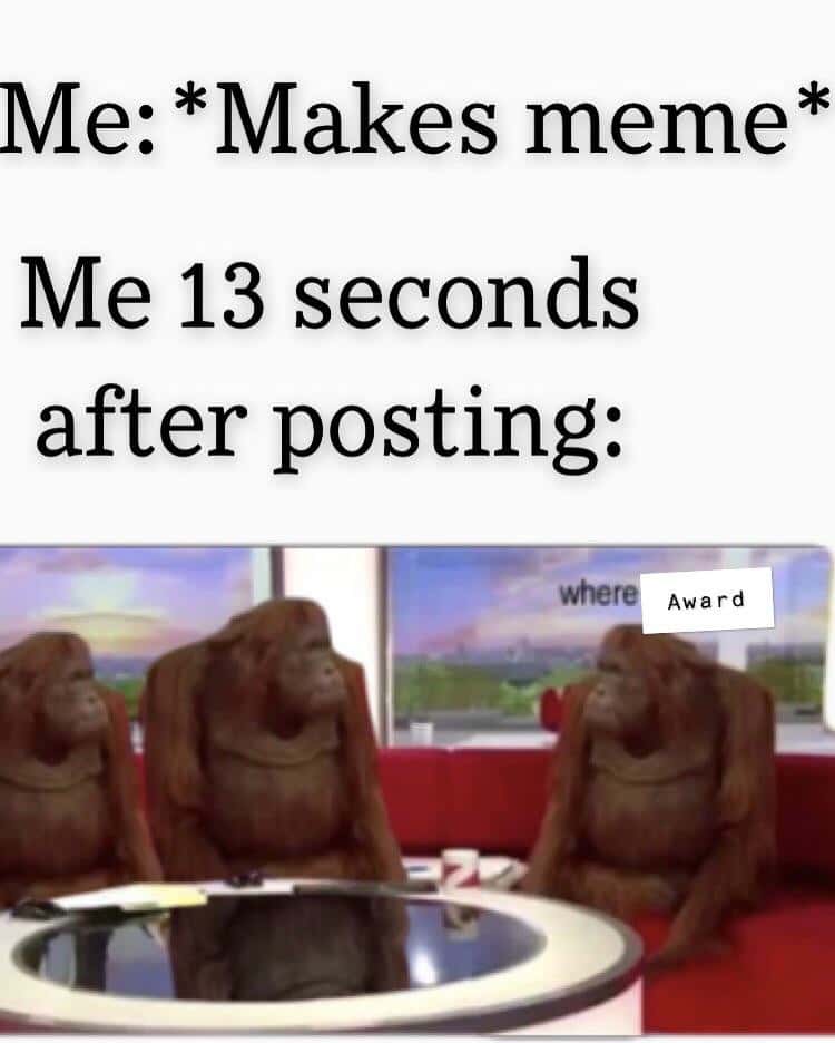 Where banana meme waiting for award