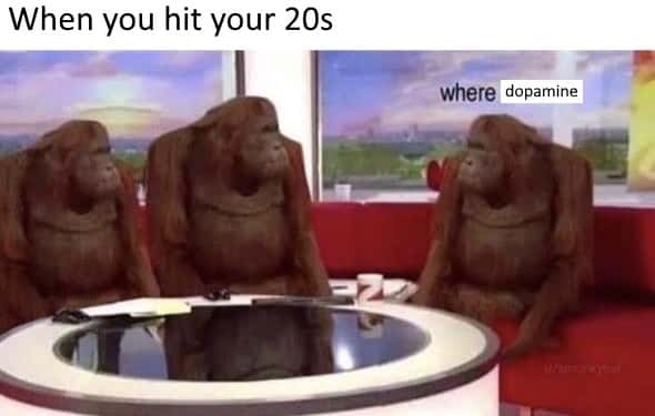 Where banana meme no dopamine 20s