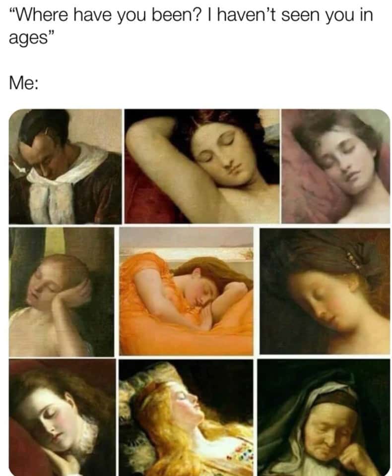 Renaissance Meme: Me When Asked Where I've Been
