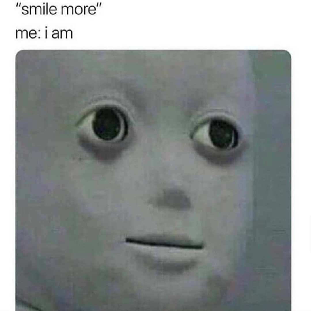 Mental Health Meme: The Relatable Forced Smile Reaction
