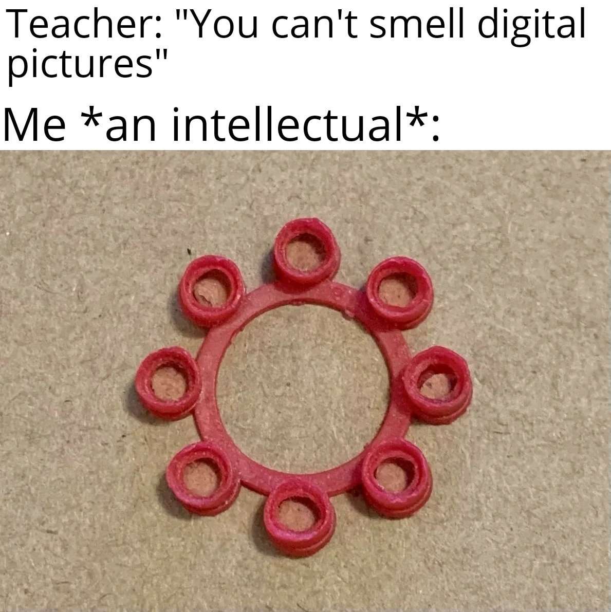 Bubble wand meme recognizing the smell of digital pictures from childhood