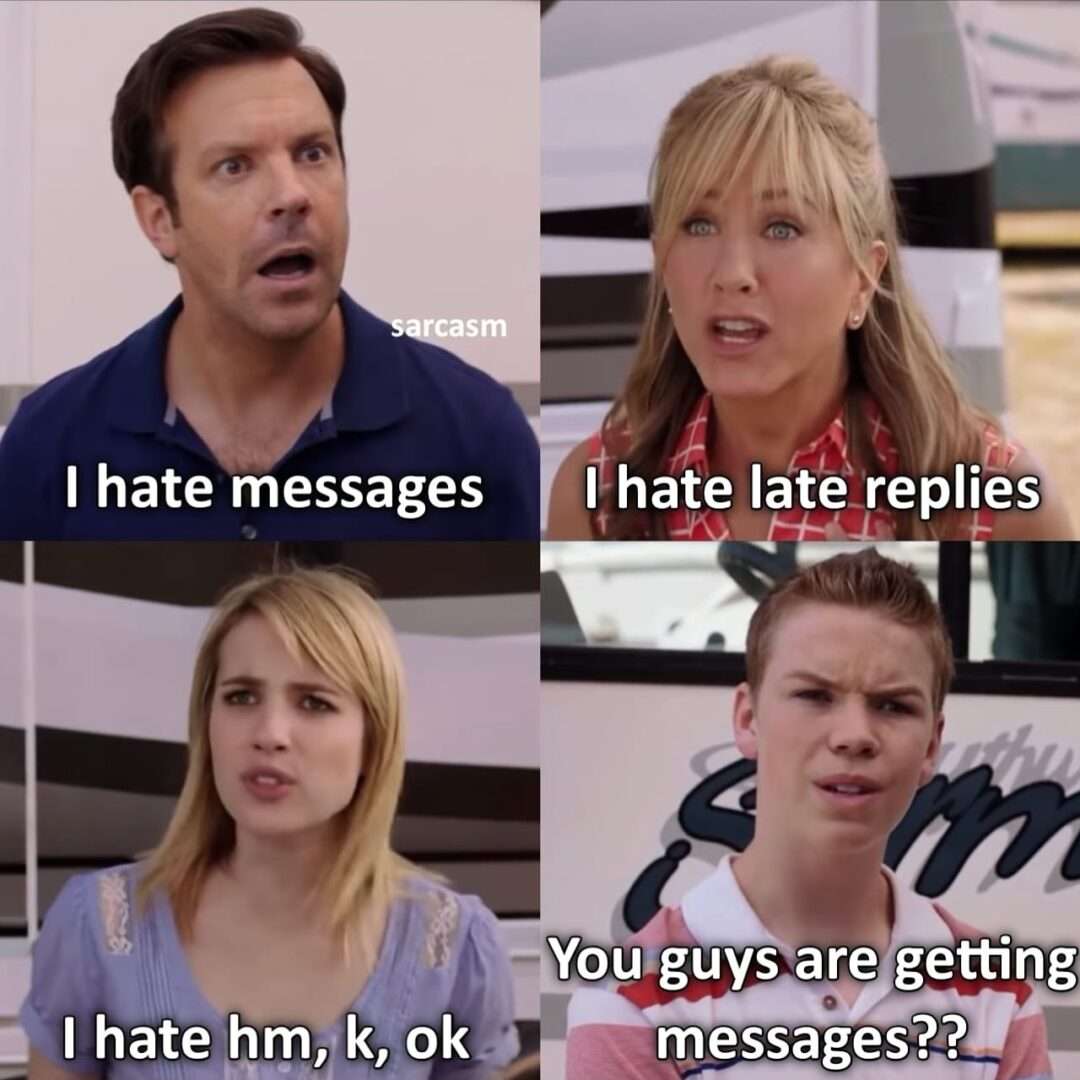 We are the millers meme confused teen asking others if they are getting messages
