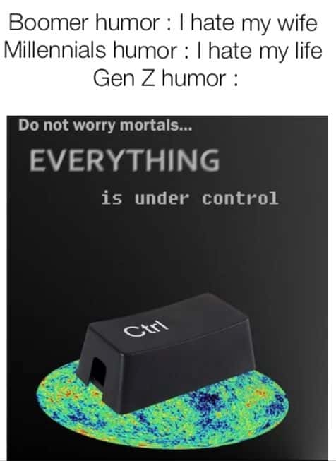 Ctrl key meme representing gen z humor everything is under control