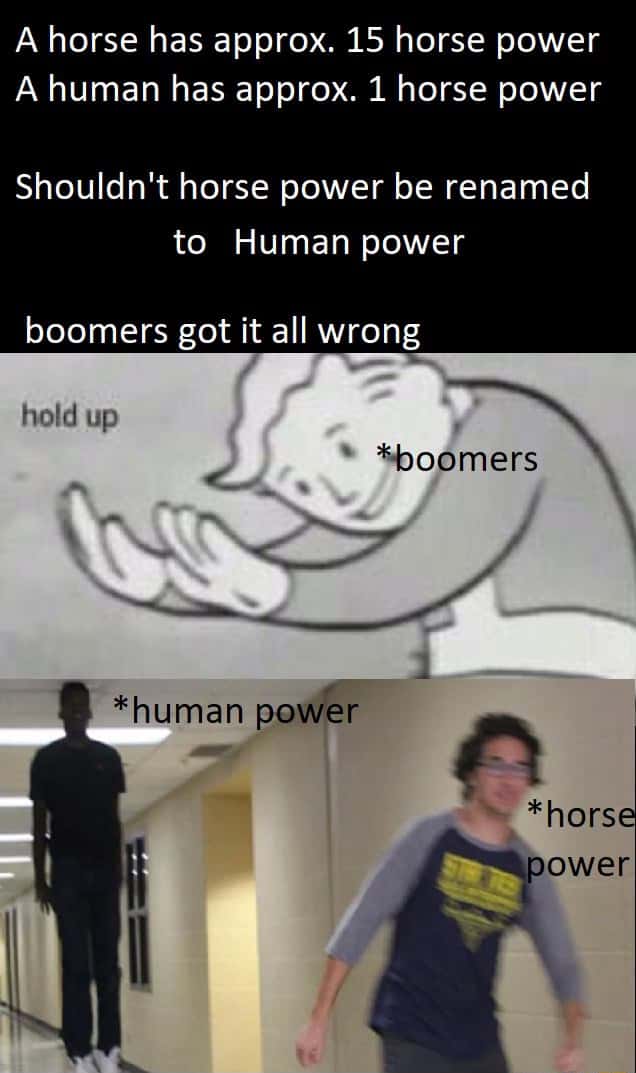 Horse meme fallout vault boy reacts to silly horsepower renaming idea