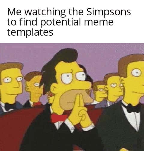 Simpsons character meme watching show to find meme templates