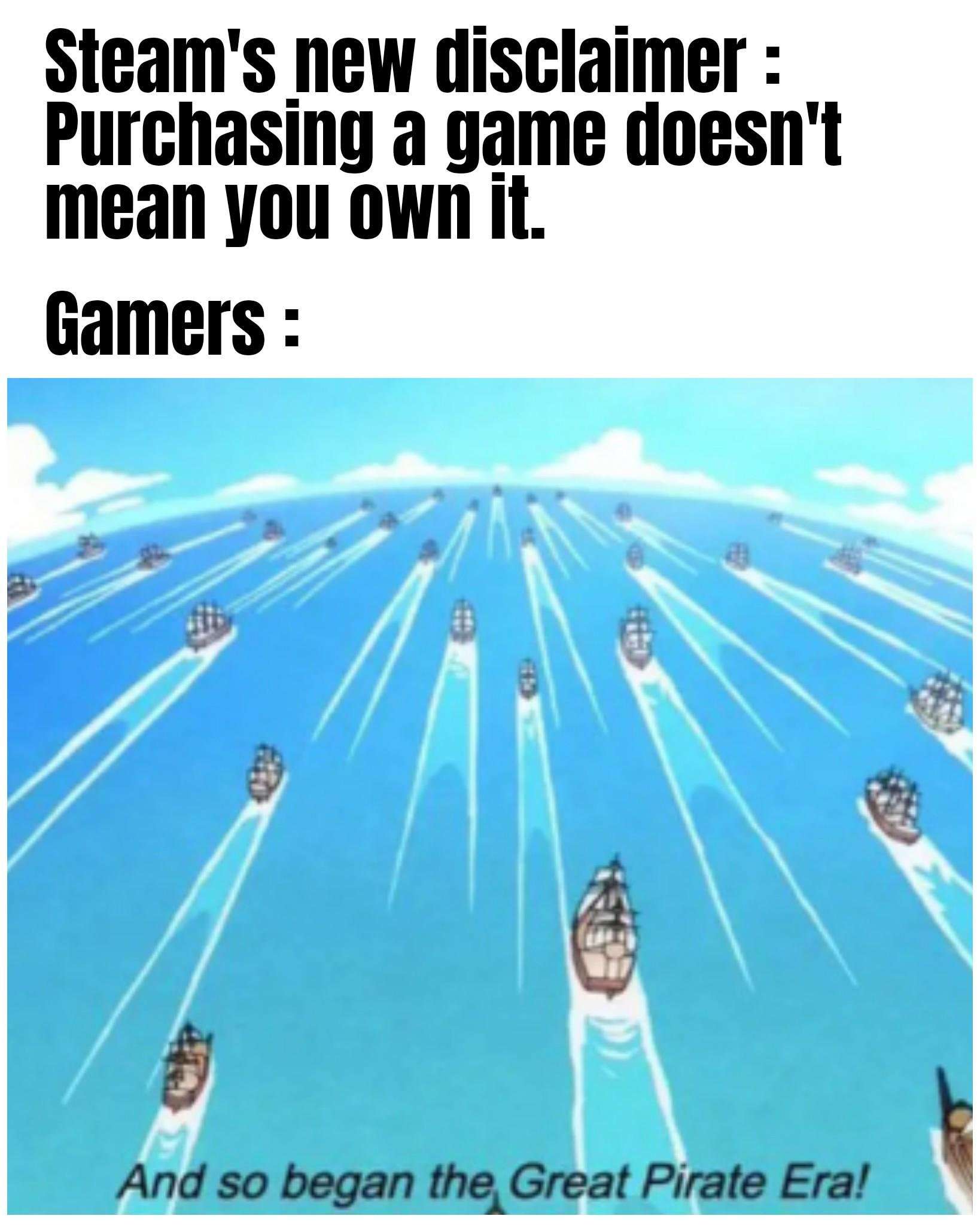 Pirate fleet meme set sail after Steam says you do not own purchased games