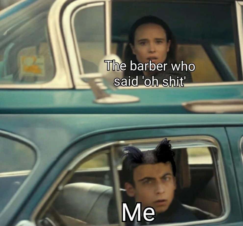 Bad haircut meme makes barber panic