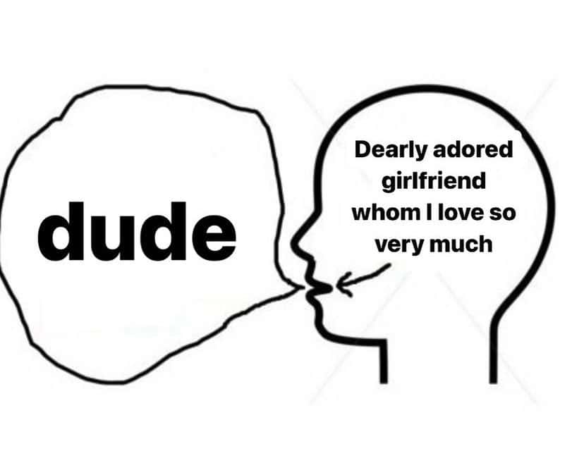 Dude meme calling girlfriend dude