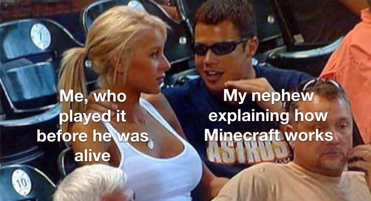 Guy hands on girl's neck meme being lectured by nephew