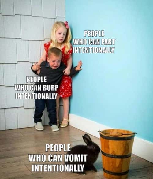 Kids scared of rabbit meme ranking people with different intentional body abilities