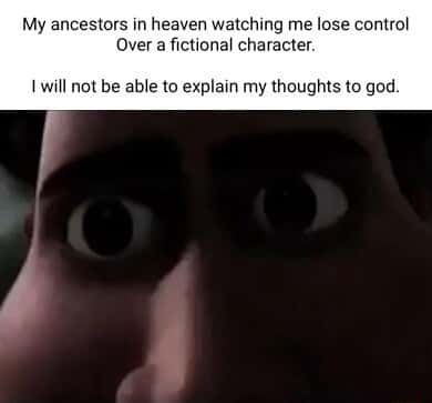Tighten staring meme ancestors watch you simp over fictional character Tighten staring meme ancestors watch you simp over fictional character