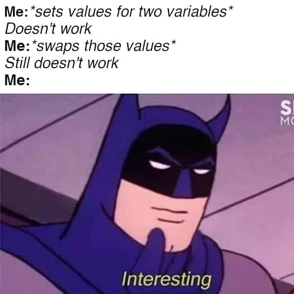 Batman thinking meme confused when code still doesn't work Batman thinking meme confused when code still doesn't work