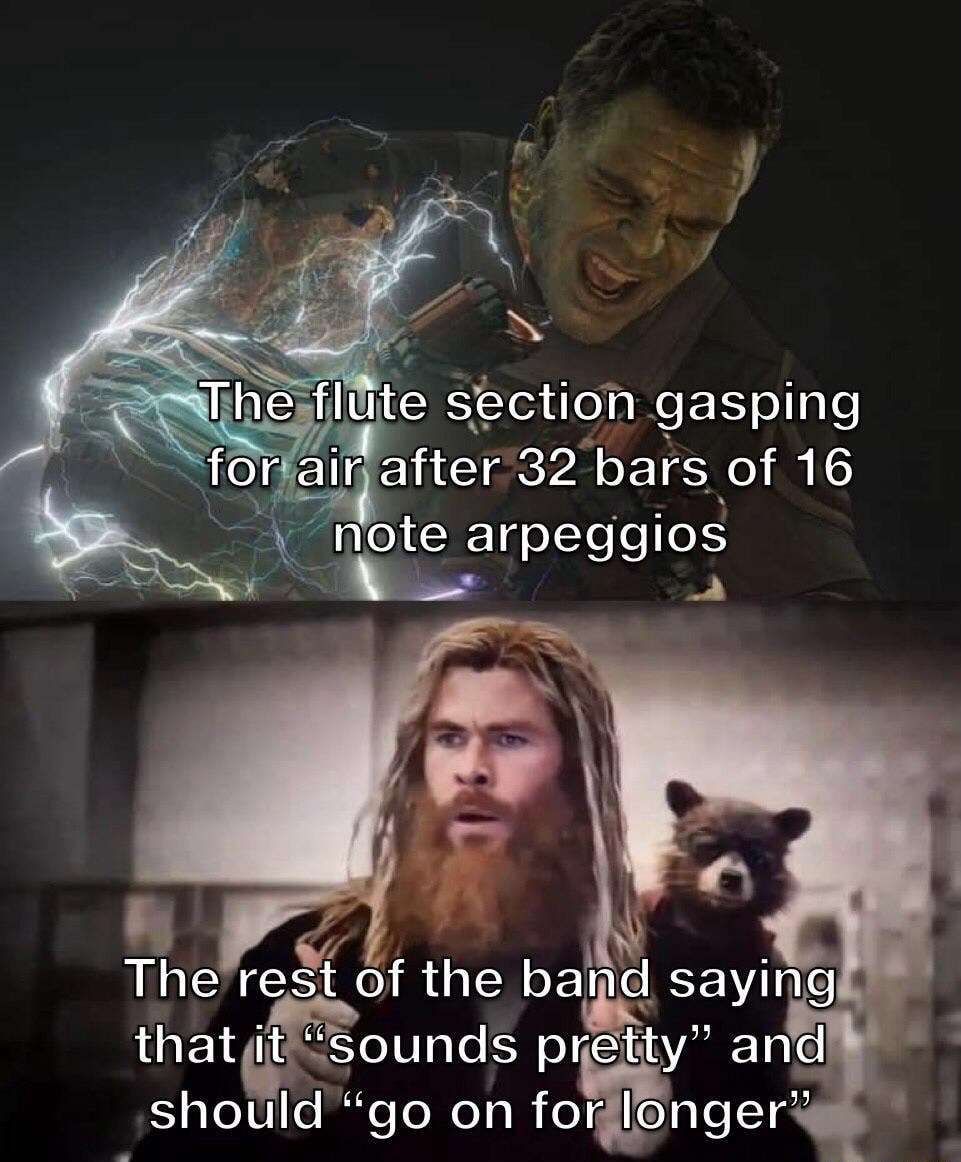 Hulk thor thumbs up meme flute gasping for air band wants longer arpeggios Hulk thor thumbs up meme flute gasping for air band wants longer arpeggios