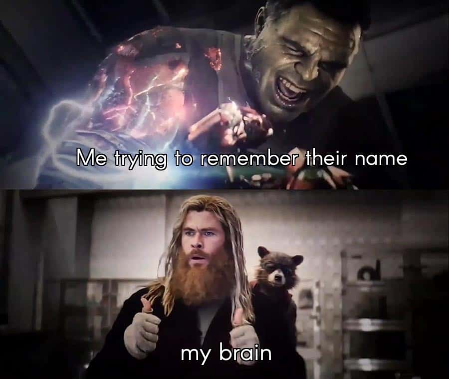 Hulk thor thumbs up meme trying to remember their name Hulk thor thumbs up meme trying to remember their name