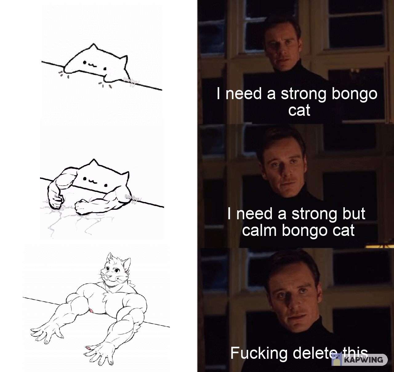 Strong bongo cat meme gets weird then deletes