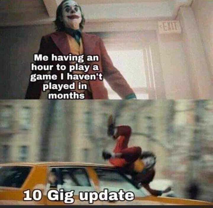 Joker gets hit by a car meme hit by 10g game update